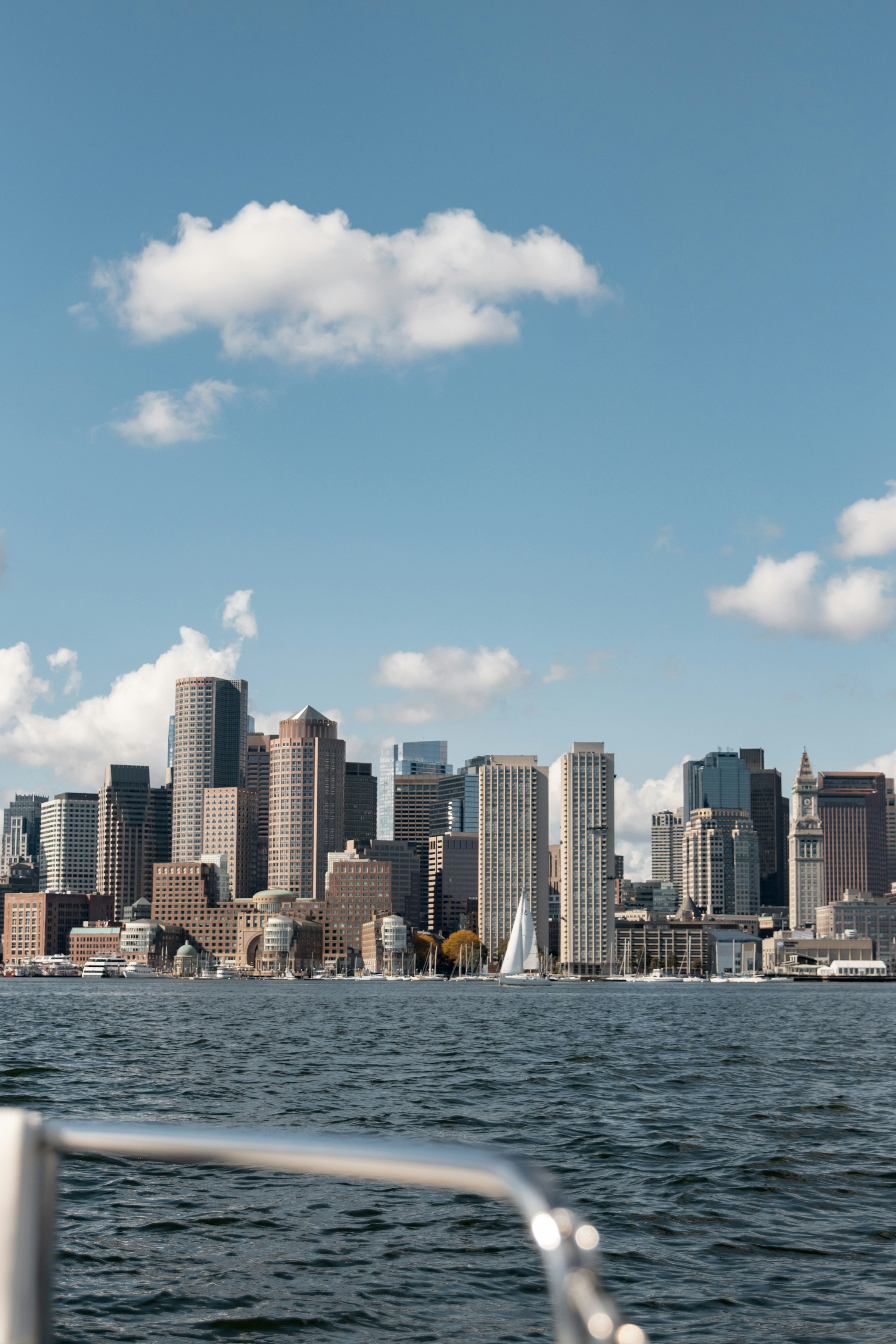 Downtown Boston skyline across the harbor